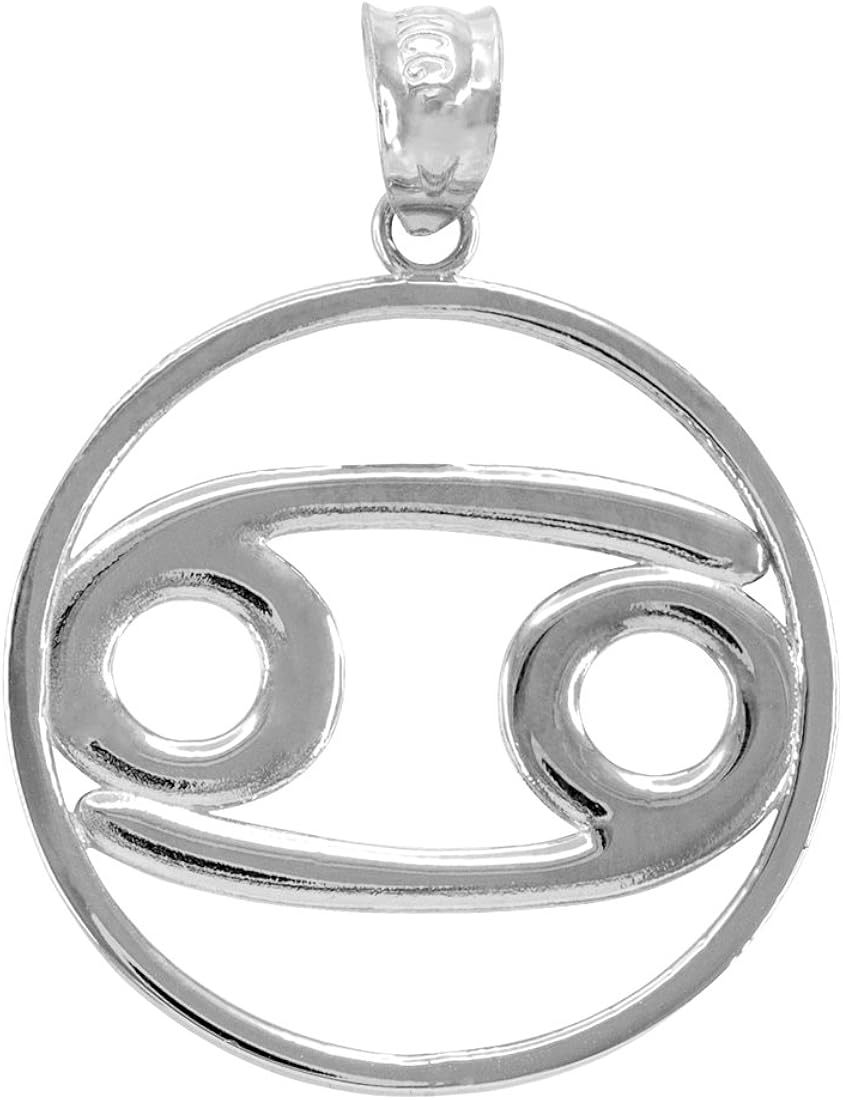 Amazon Com 925 Sterling Silver Cancer Zodiac Sign Pendant Lablingz Clothing