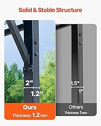 VEVOR Heavy Duty Metal Carport, 10' x 15' Outdoor
