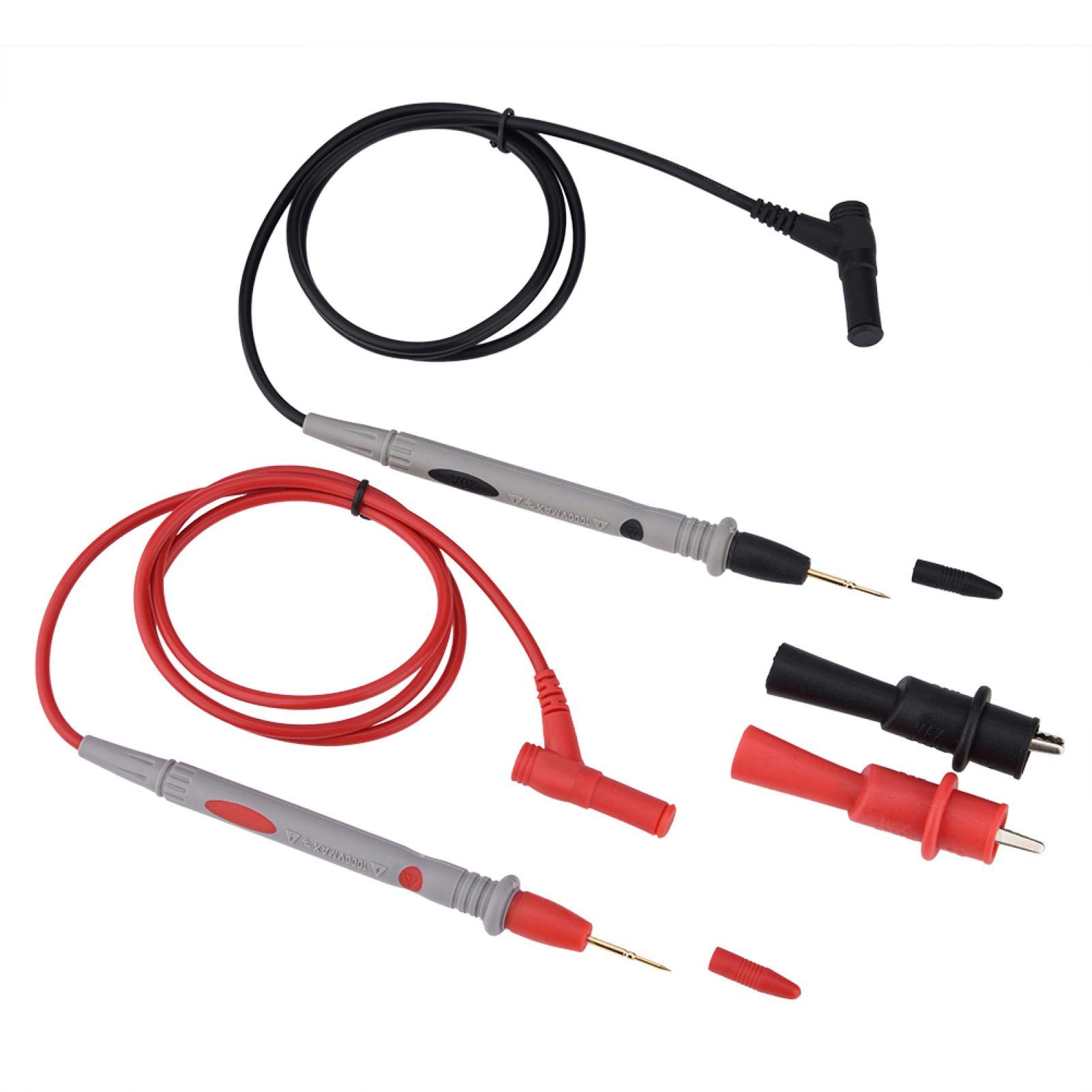 Multimeter Test Leads Kit with Ultra-Sharp Probe, Test Lead Wires and 2 Alligator Clips for Electrical Testing and Diagnostics, 1000V/20A, Suitable for Electrical Work, Maintenance, and DIY Projects