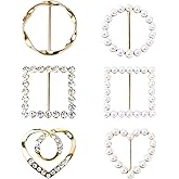 6PCS Scarf Ring Clip T-shirt Tie Clips Silk Scarf Ring for Women Clothing Shirt Waist Cincher Clips Metal Round Circle Clip Belt Buckle