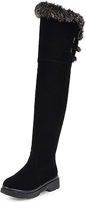 flat platform thigh high boots