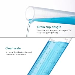 Aeseusia Plastic Graduated Cylinder, 10ml 25ml 50ml