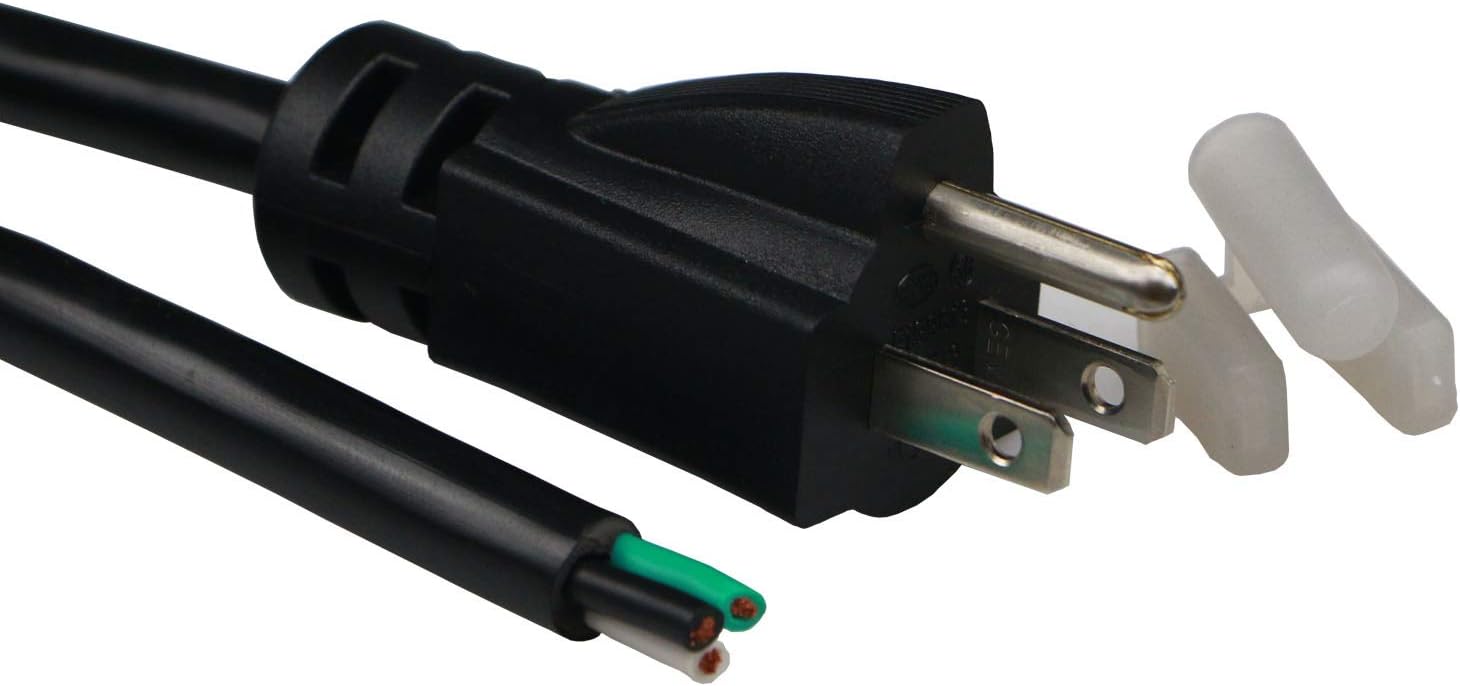 6 Feet Power Cord Replacement,14AWG 3 Prong Power Cord, 105โ Temperature Resistance 15A SJTW Tool Appliance Power Supply Cord (2 Meters,Black)