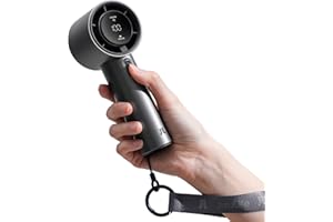 JISULIFE Portable Handheld Fan,Speed(1-100) Adjustable Turbo Mini Fan,5000mAh Battery Rechargeable Personal Fan with Metal Bo