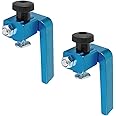 POWERTEC 3" Fence Flip Stop for Table Saw, Miter Saw, and Drill Press, T Track Accessories for Woodworking, 2PK (71367-P2)