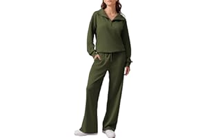 PINSPARK 2 Piece Sets for Women 2025 Fall Outfits Sweatsuit Oversized Sweatshirt Wide Leg Sweatpants Matching Set Tracksuit