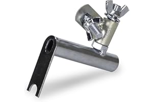 QLT by MARSHALLTOWN Funny Trowel Handle Adapter, All-Angle Swivel Bracket Style, Turns Concrete Finishing Trowel into Fresno, Concrete Tool, 4826