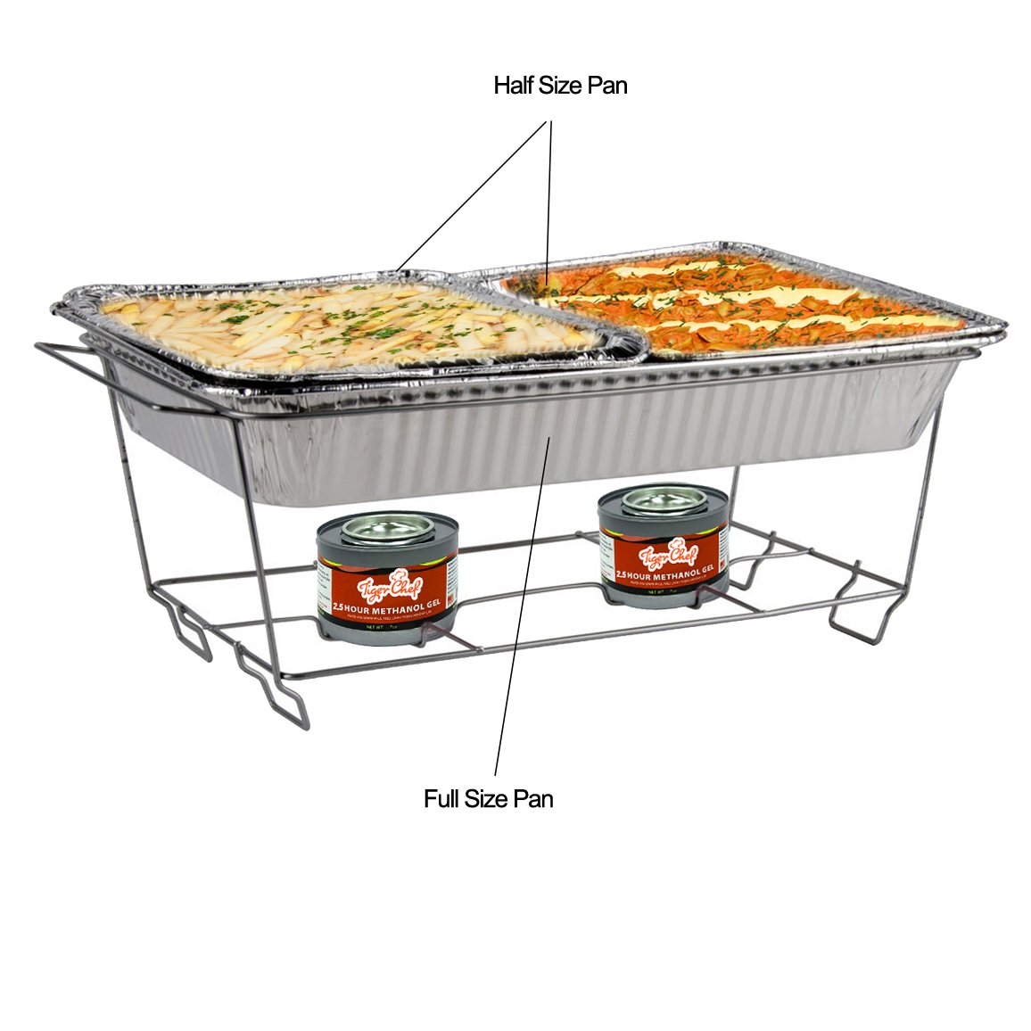 TigerChef TC-20533 Durable Half Size Deep Aluminum Foil Steam Table Pans with Recipe Card, Multi-Purpose Disposable Pans… 2 TigerChef TC-20533 Durable Half Size Deep Aluminum Foil Steam Table Pans with Recipe Card, Multi-Purpose Disposable Pans… - Image 3