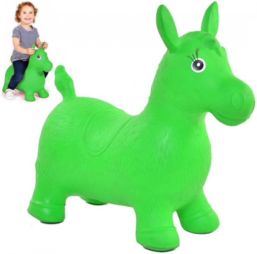 Balón saltador caballo niño verde pogo juguete bebé: Amazon.es ...
