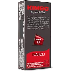 Kimbo Napoli Cápsulas compatibles Nespresso -10 Cajas de 10 cápsulas (Total 100 cápsulas)