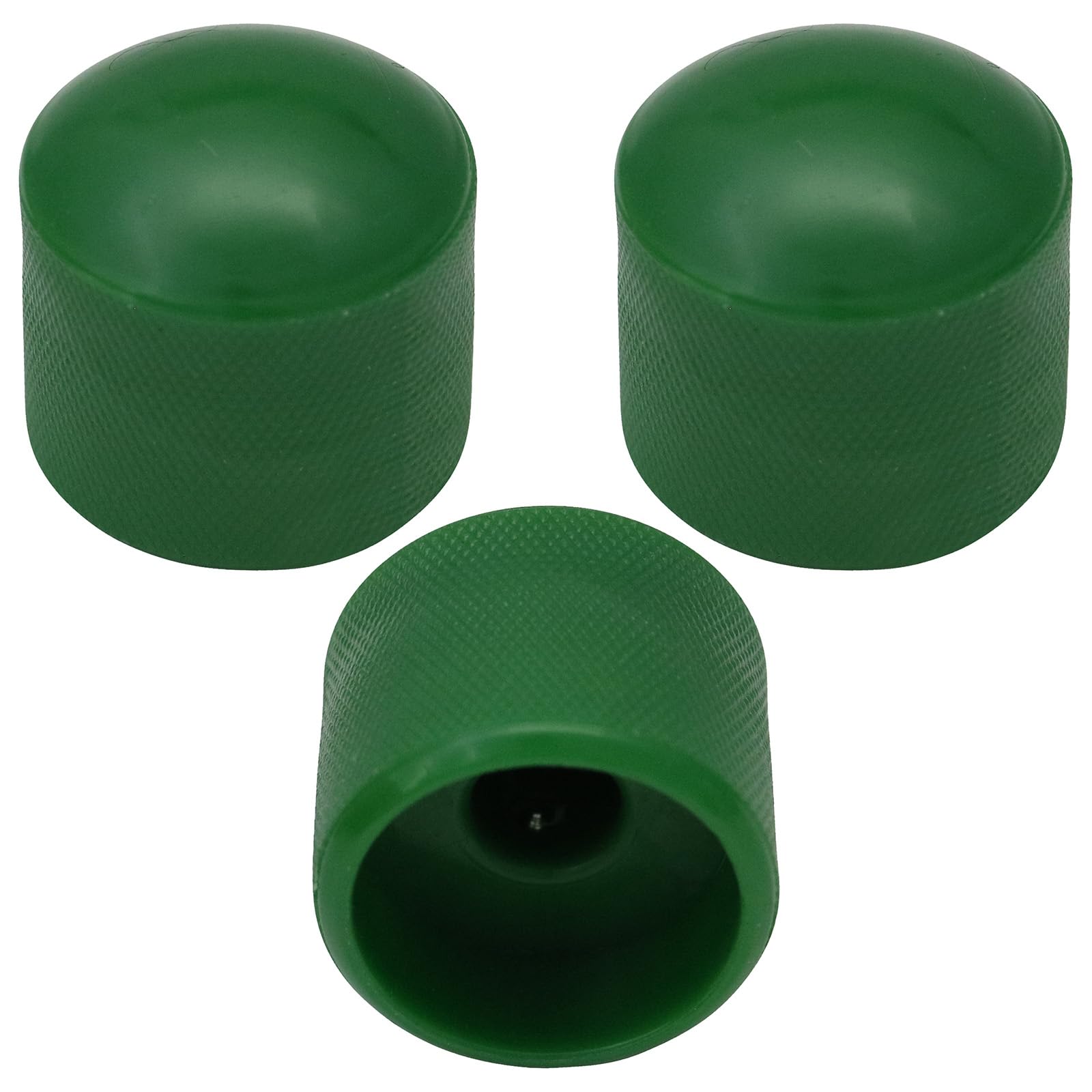 Pack of 3 6mm Round Hole Solid Colour Domed Top Guitar Tone/Volume Control Knob (Green)