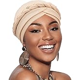 African Women Turban Caps Pre-Tied Twisted Turbans Head Scarf for Women Hair Wraps Cover Beanie Cancer Chemo Headwear