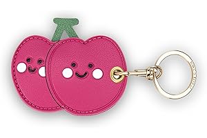 Leather Keychain Case Holder Compatible with Apple AirTag, GPS Airtag Keychain Finder Tracker with Key Ring, Anti-Scratch Pro