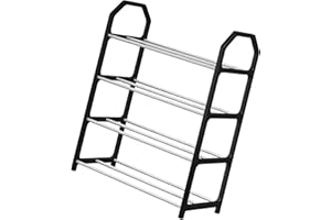 RASTKY Multi Tier Sturdy Shoe Rack Simple Installation Shoe Storage Shelf for Home Stainless Steel Dormitories
