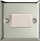 Varilight XCT1 Classic Mirror Chrome 1 Gang 10A 1 Or 2 Way Toggle Light Switch E - Foto 3