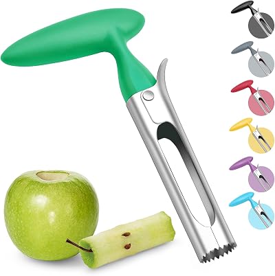 Asdirne Apple Corer with ABS Handle Serrated Blade Green