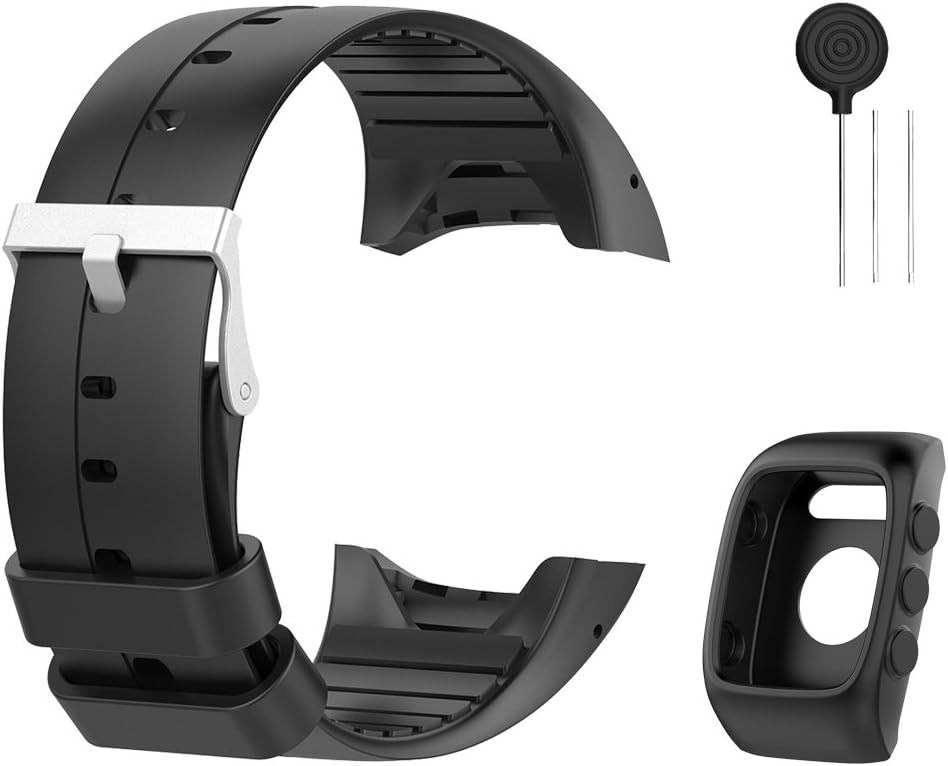 Cyeeson Polar M400/M430 GPS Smart Watch Replacement Band Soft Silicone Wristband Strap Smartwatch Bracelet Band Case for Polar M400/M430 Unisex Adult GPS Running Watch
