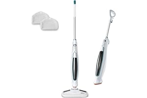 Kenmore SM2060 S200 Series Steam Mop for Floor Cleaning with Easy Scrubber & 2pcs Washable Pads, 2 Modes, Quick-Heating, Lightweight for Hardwood and Tile