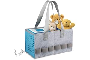 AUKOALA Carrying Case for Toniebox Tonies Starter Set & Audio Player Felt Cloth Portable Storage Bag Kids Travel Toy Organizer Tote Bags Handbag