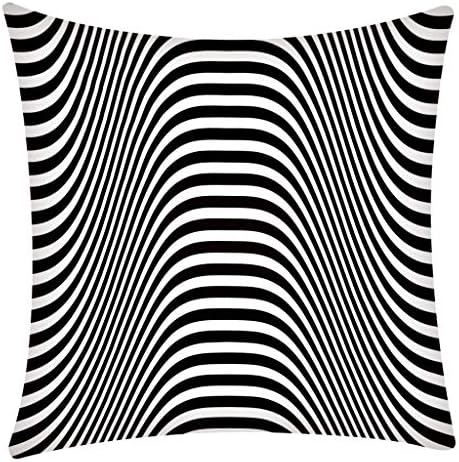 GreatestPAK Pillow Case 45 X 45cm Stripe Geometric Print Cushion Cover Home Decoration Polyester Fiber Cushion Pillowcase for Sofa Car