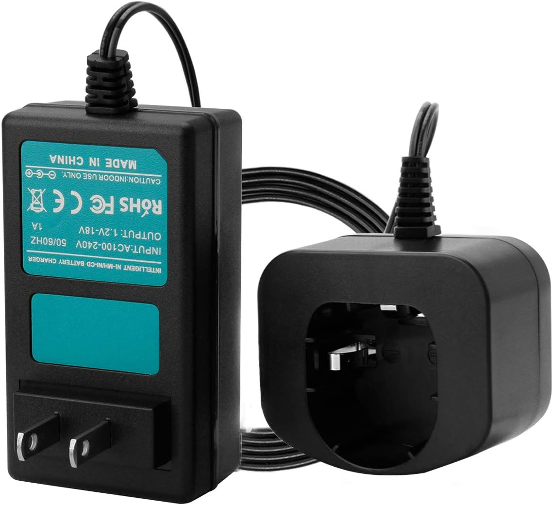 Creabest New 1.2V-18V Ni-HM/Ni-CD Charger Compatible with Ryobi 7.2V 9.6V 12V 14.4V 18V Pod Style Battery (NOT for Li-ion Battery)