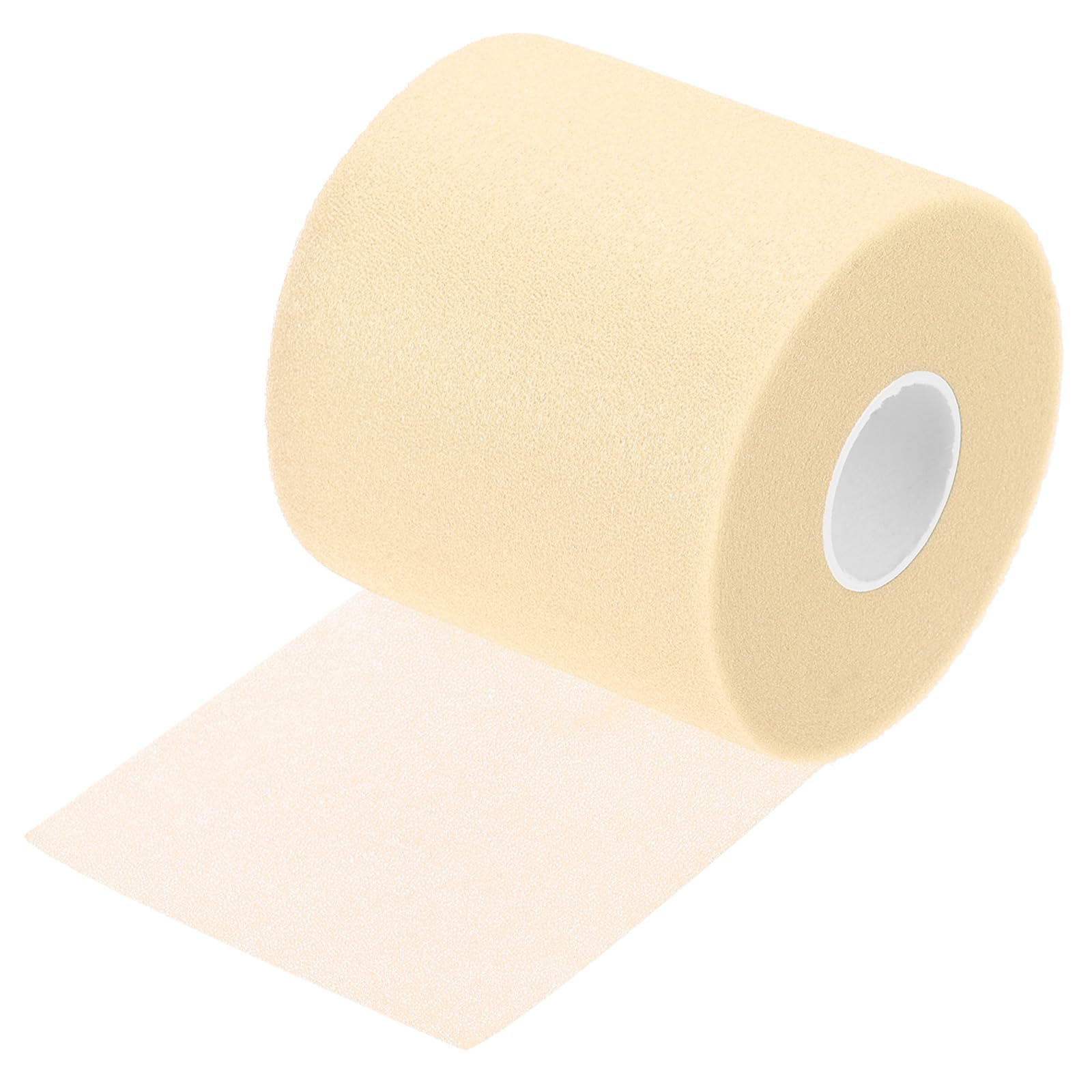 PATIKIL 30 Yard x 2.8 Inch Badminton Grip Cushion Wrap, PE Tennis Racket Grip Tape Backing Film Handle Anti Skid Cushion Accessories, Beige