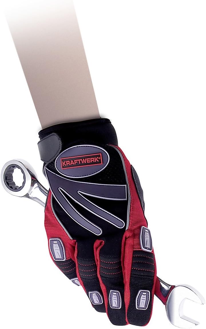 Kraftwerk 7901 X L - Gloves Mecanico, Size XL, Black, Grey, Red - Image 3