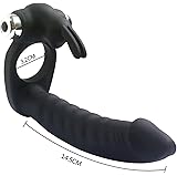 Anále Beads Pê-niš Vibrating Ring Double Penetration Strapon G Spot Víbrátórs Silicone Būtt plùg Adult Sexvv Toys for Couples,Cn1143Black SRVXB Shirt