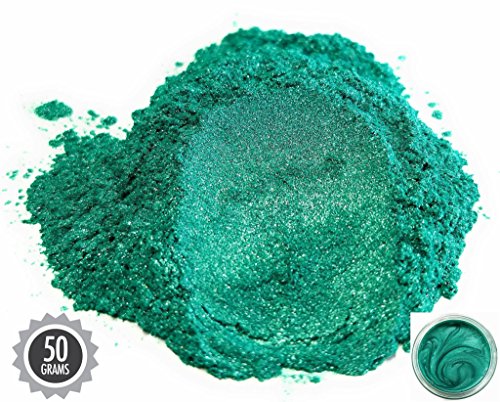50gr Okinawa Green Mica Powder Pigments (Resin, Paint, Epoxy, Soaps, Nail Polish, Liquid Wraps)