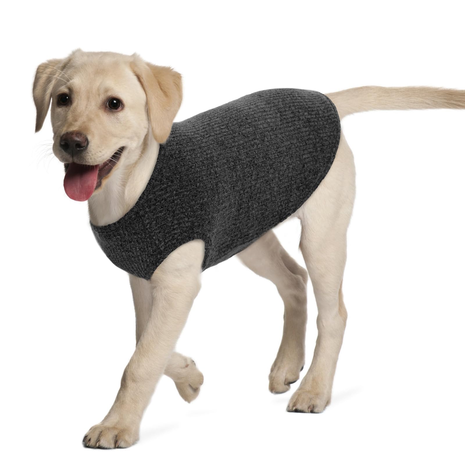 Hjumarayan Dog T Shirt - Summer Knitted Jumpers Soft Stretchy Clothes for Medium Dogs Shirts, Striped Tshirt for Slim English Bulldog, Puppy Labrador, Small Golden Retriever (Black XXL)