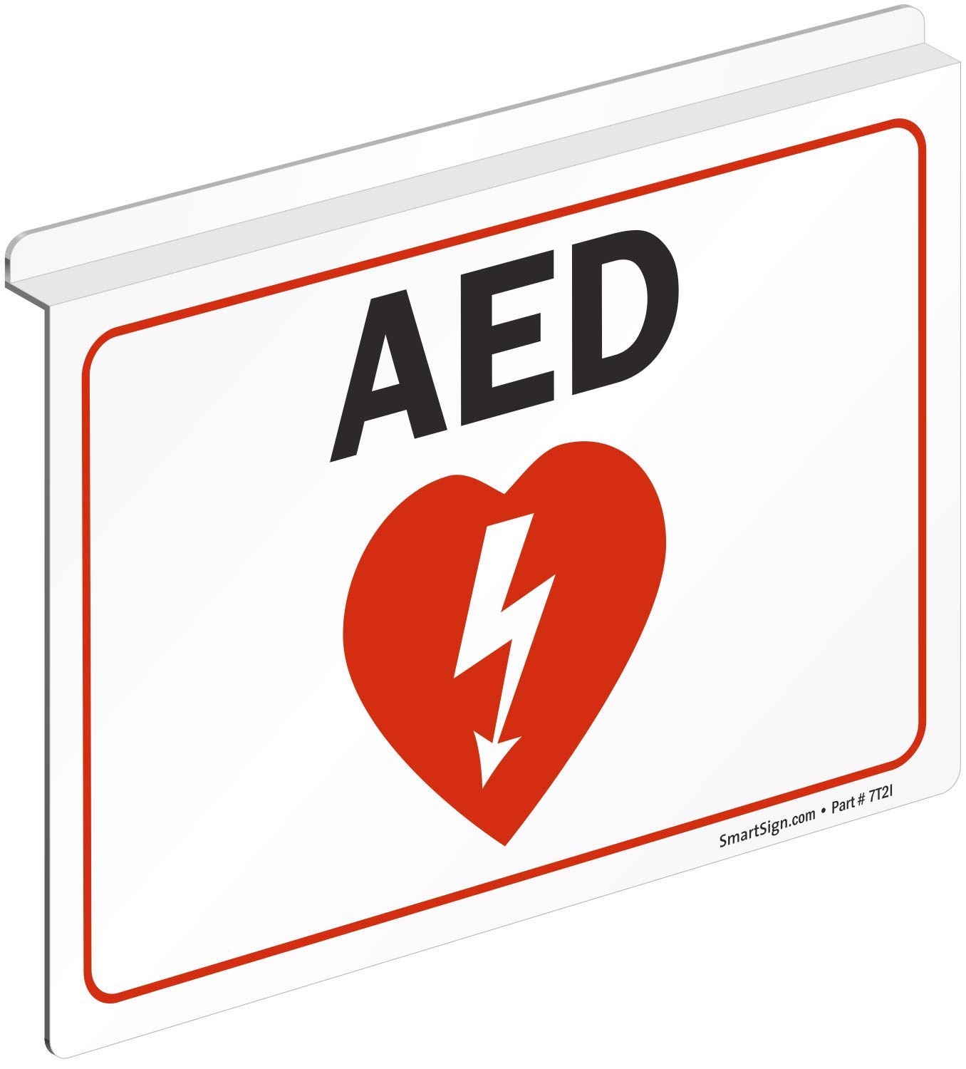 Smartsign Aed 2 Sided Drop Ceiling Z Sign 10 X 7 Aluminum