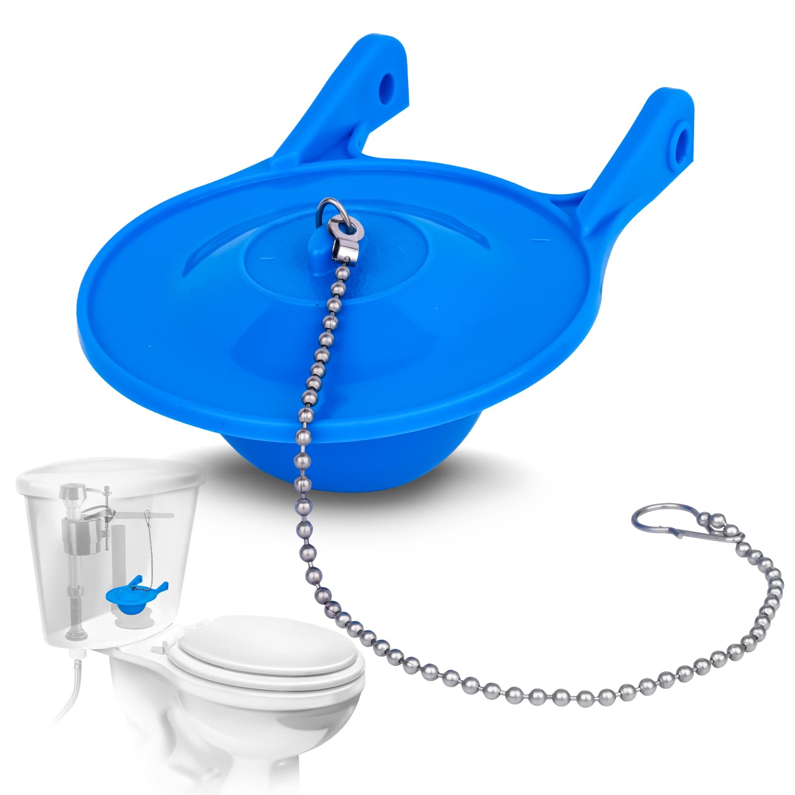 Photo 1 of 3 Inch Toilet Flapper Replacement, Large Premium Toilet Tank Flapper Fit for Gerber, Silicone Stopper Flapper Repair Parts 3 Inch Toilet Flush Valve, Easy to Install