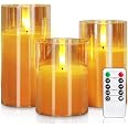 Homemory Candele LED Ricaricabili Senza Fiamma - Set Da 3 - Diametro 7,6 Cm Altezze Varie - Con Telecomando E Timer - 2