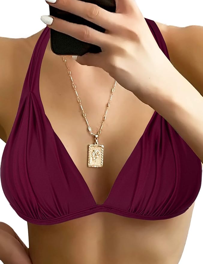 halter bikini push up