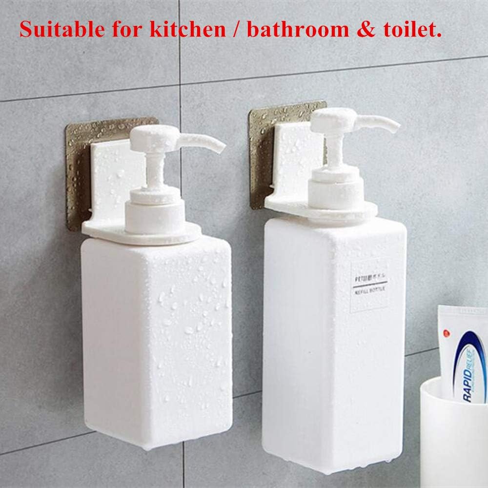 Shower Gel Bottle Rack Hook Bracket Bathroom Wall Magic Paste Shampoo Suction Wall Type Seamless Hook 3 Pack: Kitchen & Dining
