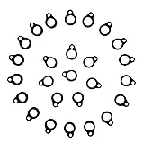 ZAOIIZ 17Pcs Black Anti-Lost Silicone Rubber Rings