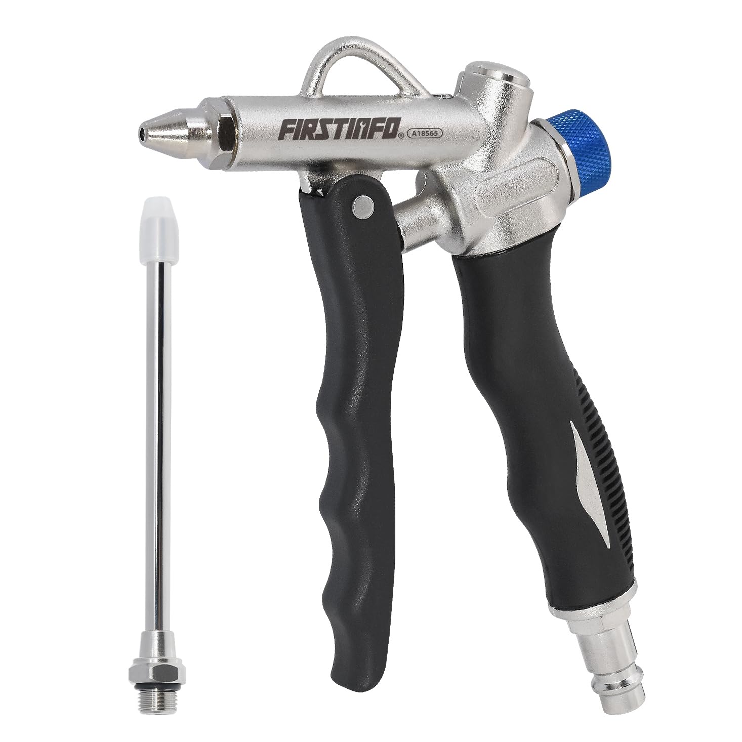 FIRSTINFO A18565EU 2-Way Air Blow Gun with Adjustable Air Flow and Extended Nozzle & Extra Shortest Nozzle — image 1