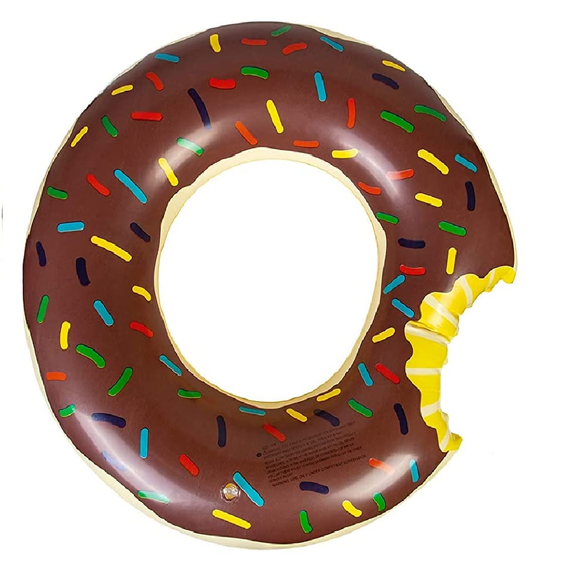 Doughnut Swim Ring, Swimming Ring for Kids, Funny Pool Tube Toys for Swimming Pool Party and Donut Party Decorations - Brown