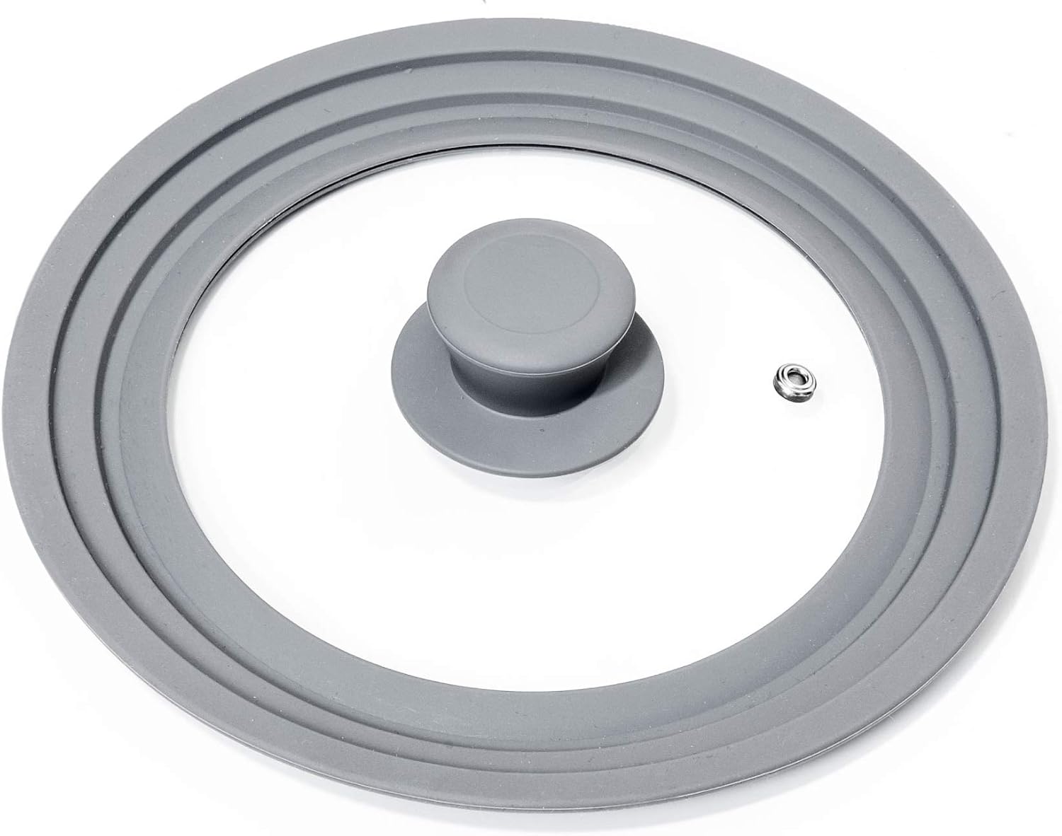 Oishii Lidmaster Universal Glass Lid with Silicone Rim Suitable for Cooking Pots and Frying