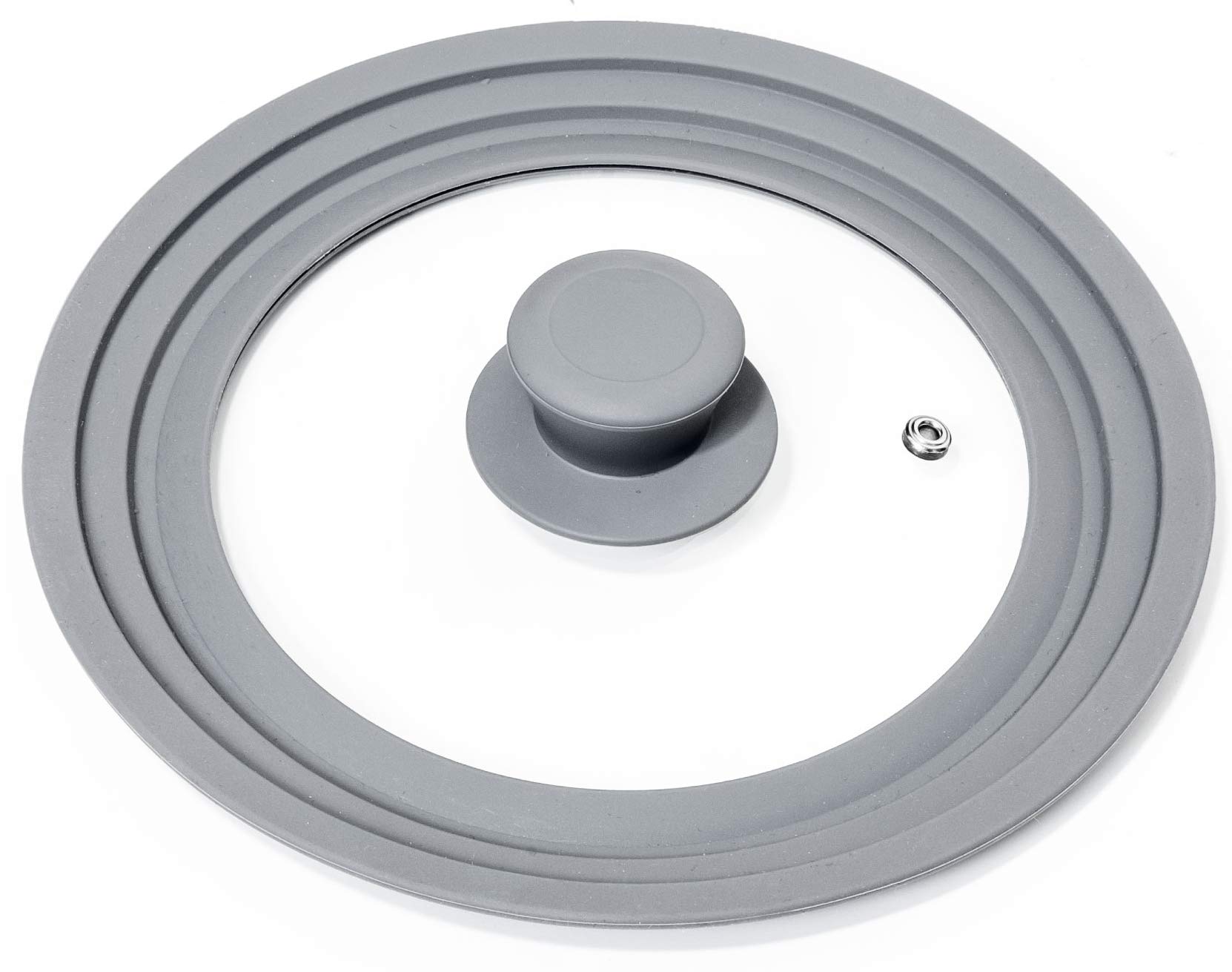 O-ishii Lidmaster Universal Glass Lid with Silicone Rim - suitable for Cooking Pots and Frying Pans Ø 18, 20 und 22 cm