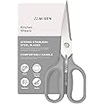 Misen Heavy Duty Kitchen Shears - Versatile Kitchen Scissors for Meat, Poultry & More - Easy Clean Kitchen Shears/Scissors - Ambidextrous Comfort Handle - Gray