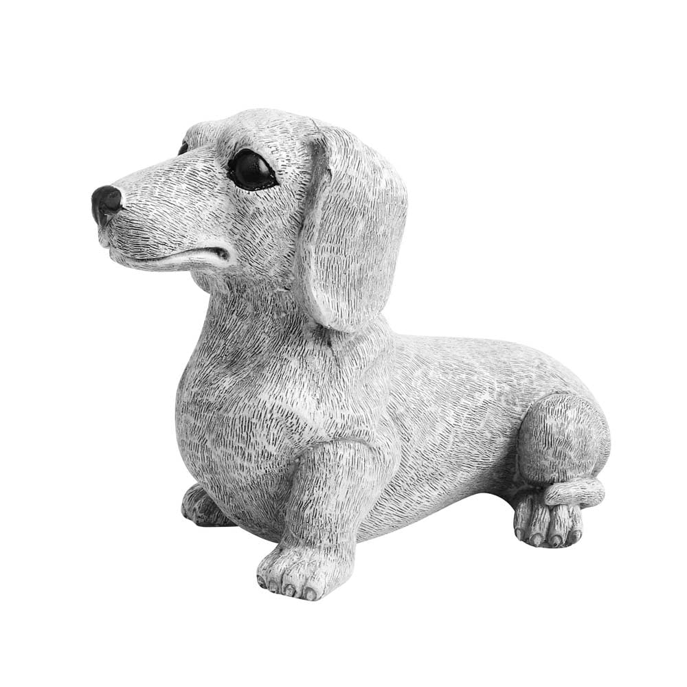 Eeneme Outdoor Dachshund Dog Ornaments, 5inch Resin Garden Animal Statue, Cute Garden Statues Decor Figurine for Indoor Outdoor Sculpture Porch Yard Art Decor