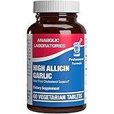 High Allicin Odorless Garlic Pills - Clinical Formula Allicin Supplement for Heart and Immune Support - Vegetarian Non-GMO & Made in The USA in cGMP Facilities - 60 Servings