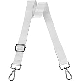 uxcell Wide Shoulder Strap, 2.5cm Adjustable Purse Strap Replacement Crossbody Strap for Shoulder Bag Handbag, Silver, Black Pull Core Buckle