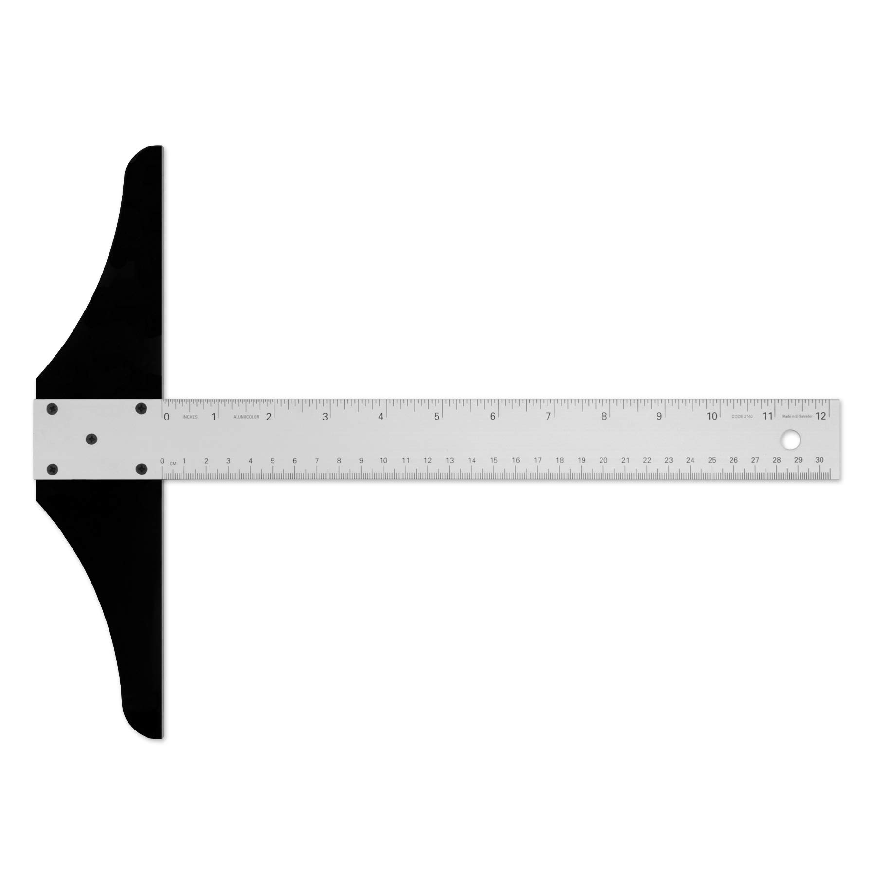 Photo 1 of Alumicolor 12-inch Non Slip Standard Aluminum T-Square for Art Framing & Drafting, Silver