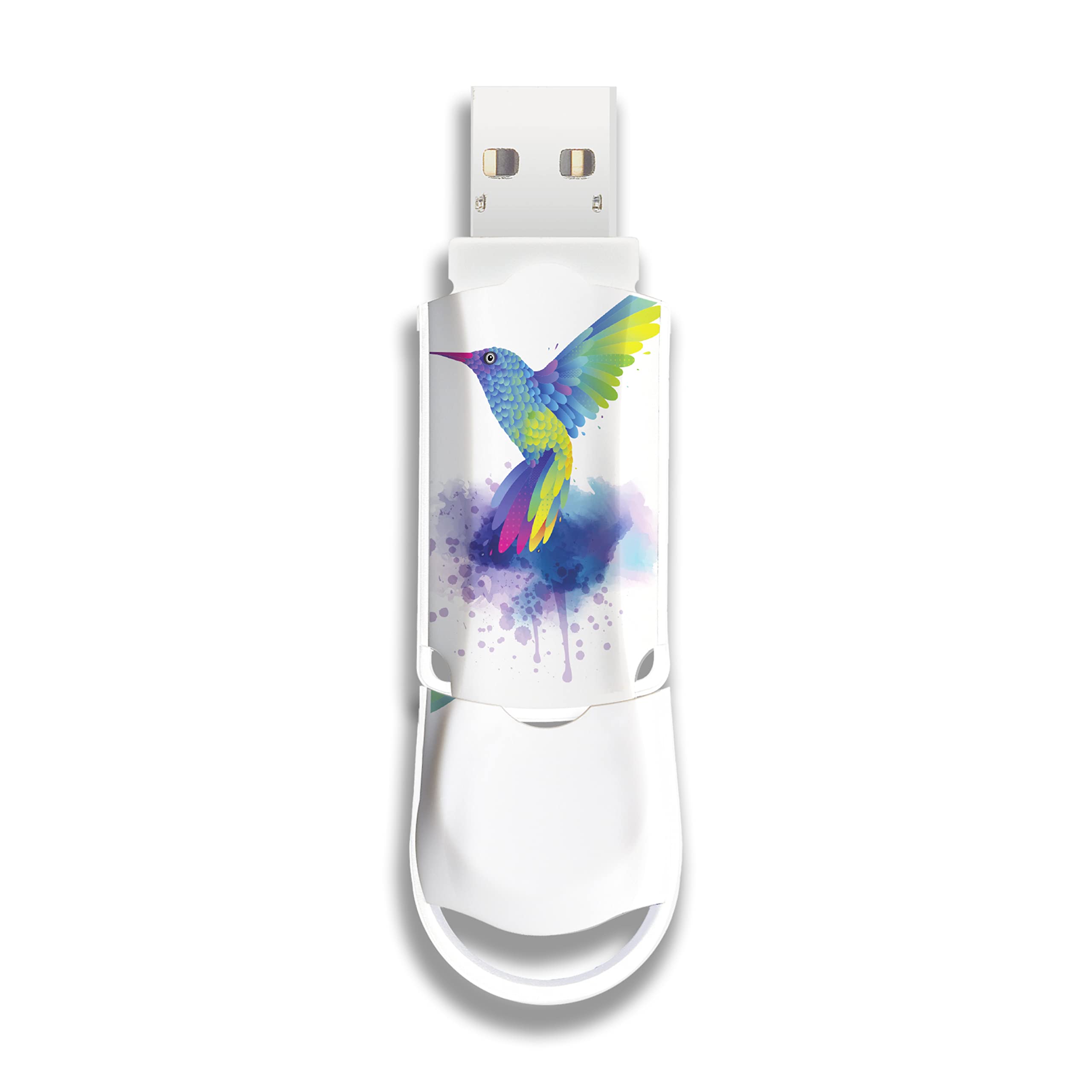 Integral 128GB XPression USB 3.2 Drive in Hummingbird Design Vibrant and Colourful Memory Stick Pen Drive, External Storage for Work, Study and Leisure