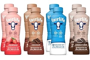 HEALTHIEST BARS Fairlife 2% Ultra-Filtered Milk Assorted Variety Pack - 14oz - High 23g Protein (9 Pack) In Sanisco Box
