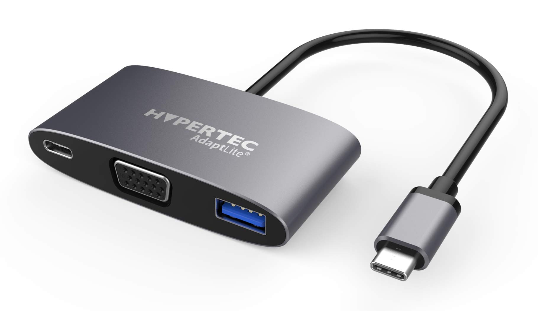 Hypertec AdaptLite VGA - Universal USB-C Adapter with VGA, USB3.0 & 100W Power Delivery, HYP-USBCAL-VGA