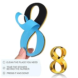Jetec 10 Pcs House Numbers 3D Door Mailbox Numbers
