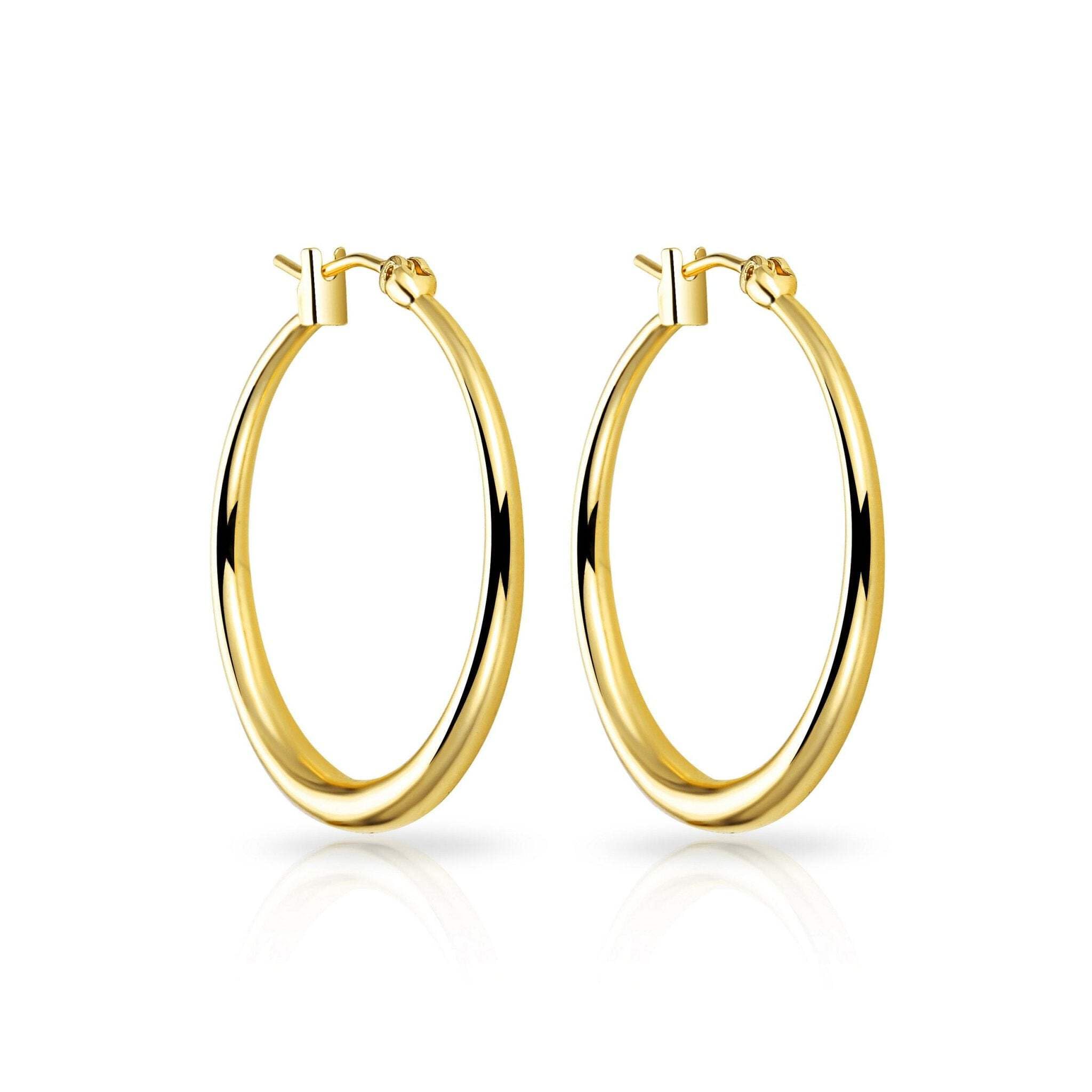 Philip Jones 18k Gold Plated 30mm Hoop Earrings